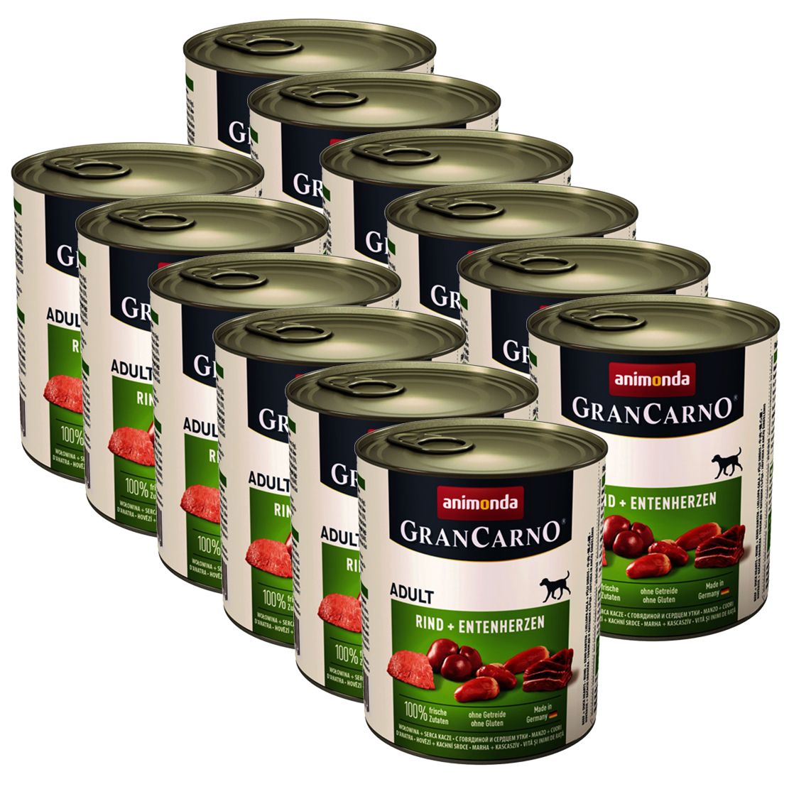 Animonda GranCarno Original Adult hovädzina + kačacie srdcia - 12 x 800 g