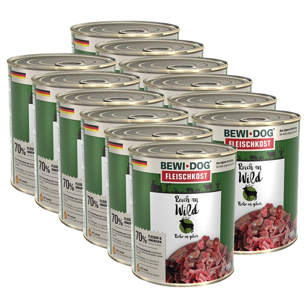 BEWI DOG konzerva – Wild, 12 x 800g