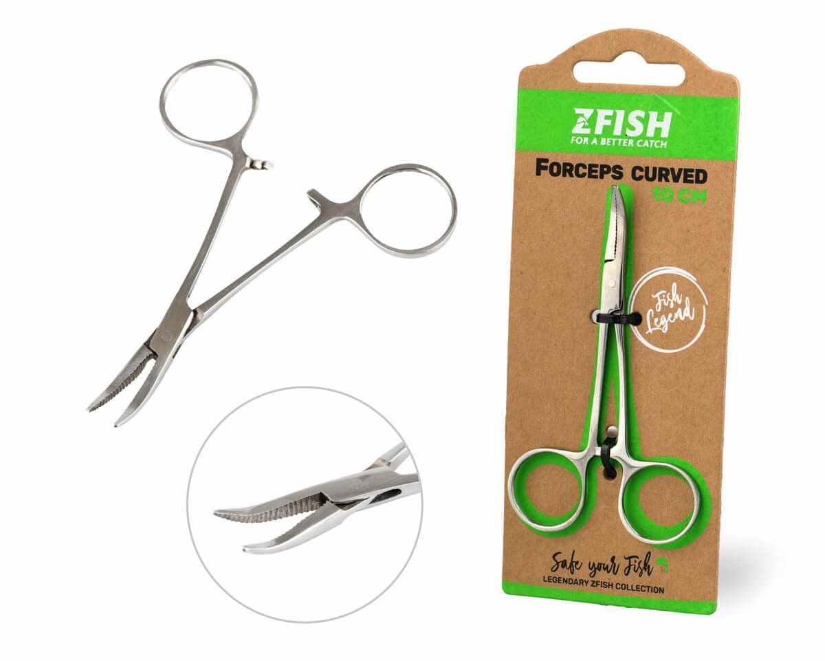 Zfish Forceps Curved 10 cm