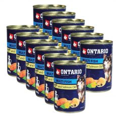 Konzerva ONTARIO Multi Fish a lososový olej – 12 x 400g