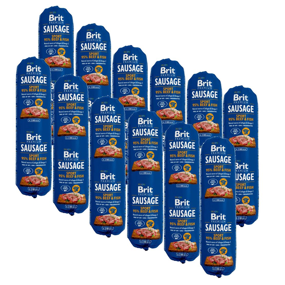 BRIT Sausage SPORT Beef & Fish 12 x 800 g