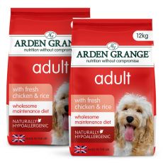 ARDEN GRANGE Adult with fresh chicken & rice 2 x 12 kg