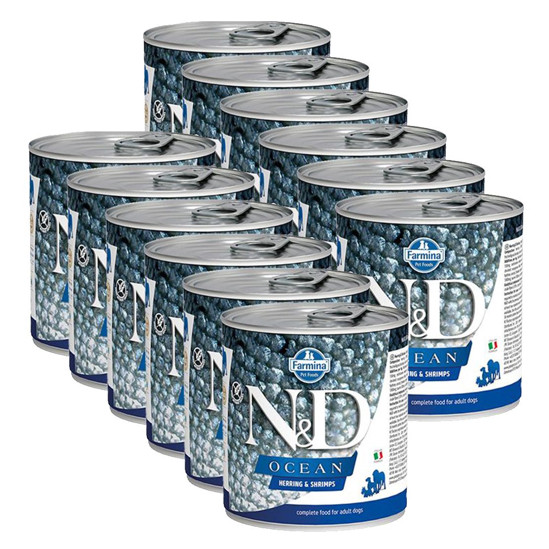 Farmina N&D dog Herring & Shrimps konzerva 12 x 285 g