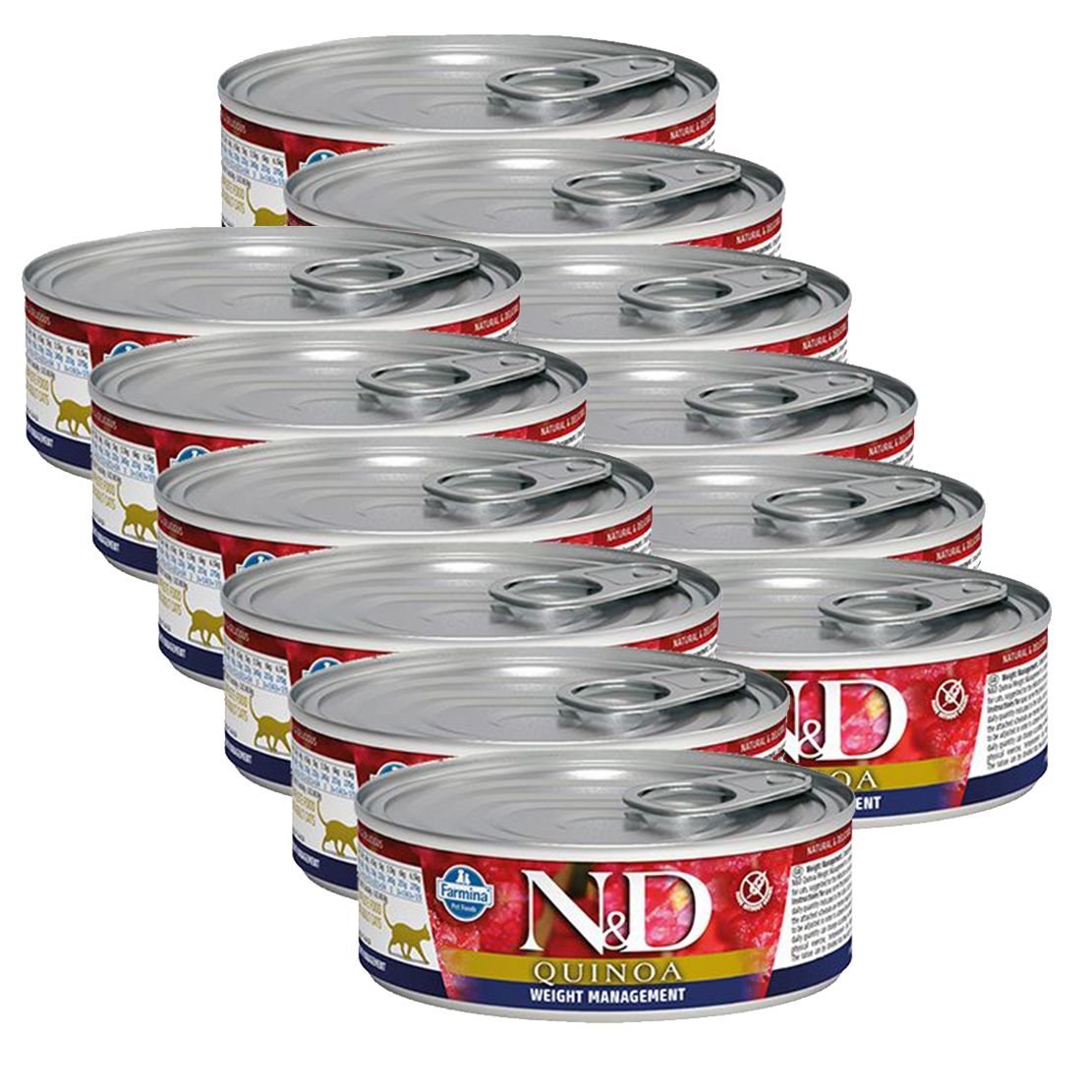Farmina N&D cat Quinoa Weight Management konzerva 12 x 80 g