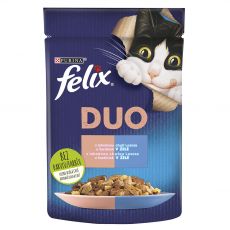Kapsička Felix Fantastic Duo s lahodnou chuťou lososa a sardiniek v želé 85 g