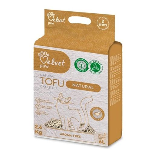 Podstielka pre mačky Velvet Paw Tofu original 6 l