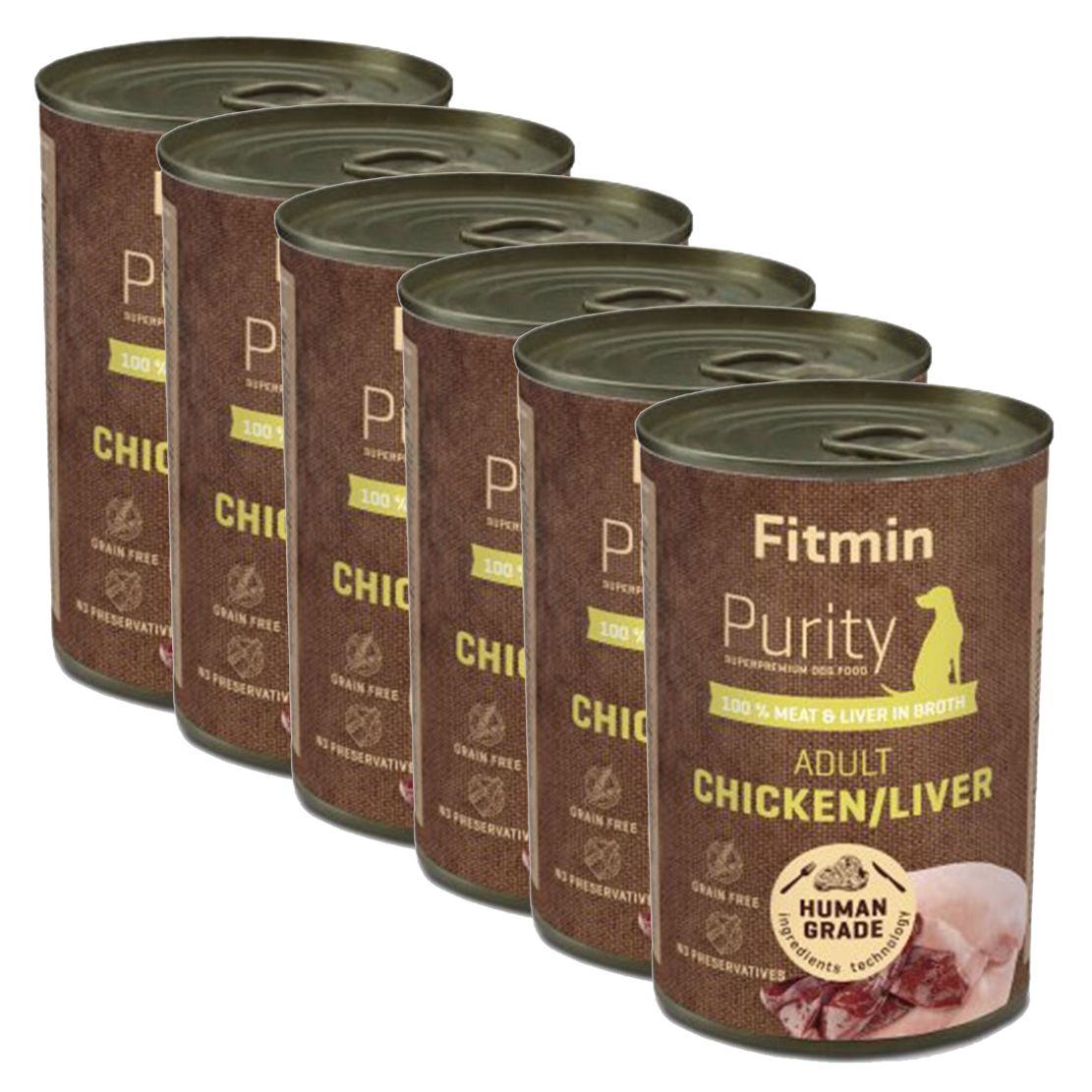 Fitmin Purity Adult Chicken & Liver 6 x 400 g