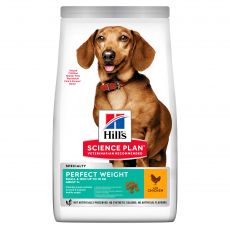 Hill's Science Plan Perfect Weight pre malých dospelých psov s kuracím 1,5 kg
