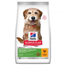 Hill's Science Plan Senior Vitality pre malé staršie psy s kuracím a ryžou 1,5 kg