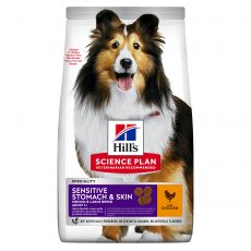 Hill's Science Plan Sensitive Stomach & Skin pre dospelých psov s kuracím 14 kg
