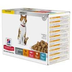 Hill's Science Plan kapsičky pre kastrovan&eacute; mačky kura, ryby, morka 12 x 85 g