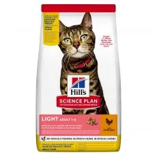 Hill's Science Plan Light granule pre dospel&eacute; mačky s kurac&iacute;m 10 kg