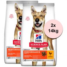 Hill's Science Plan Performance granule pre dospelých psov s kuracím 2 x 14 kg