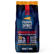 Primal Spirit Dog 70% Wanderlust - kura a losos 12kg