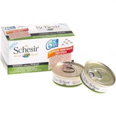 Schesir Multipack tuniak s kuracím 6 x 50 g