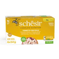 Schesir Multipack tuniak s kuracím 6 x 50 g