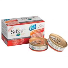 Schesir Multipack kuracie s kačkou 6 x 50 g