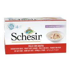 Schesir Multipack kuracie s kačkou 6 x 50 g