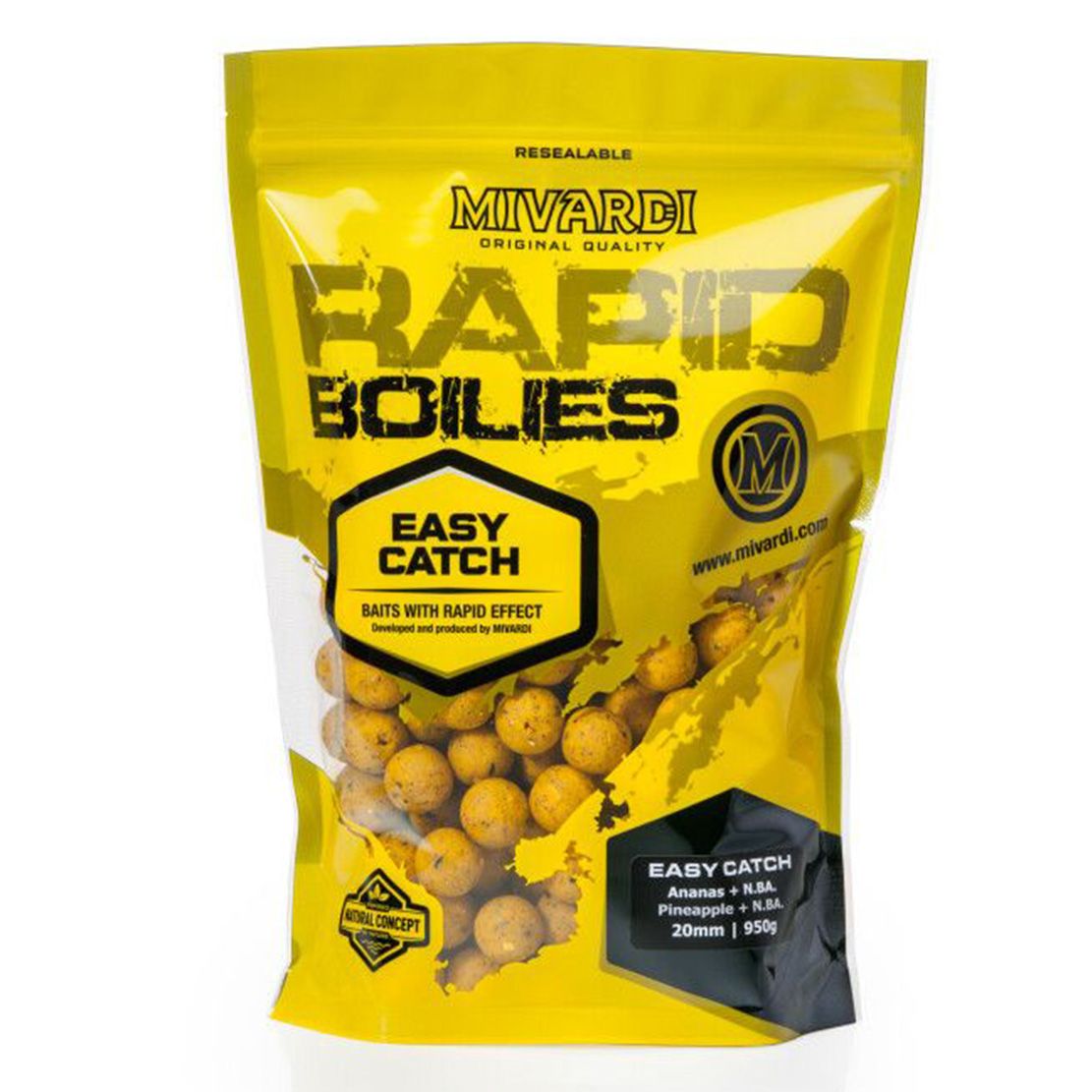 Mivardi Rapid Boilies Easy Catch - Pineapple + N.BA. 3300g/16mm
