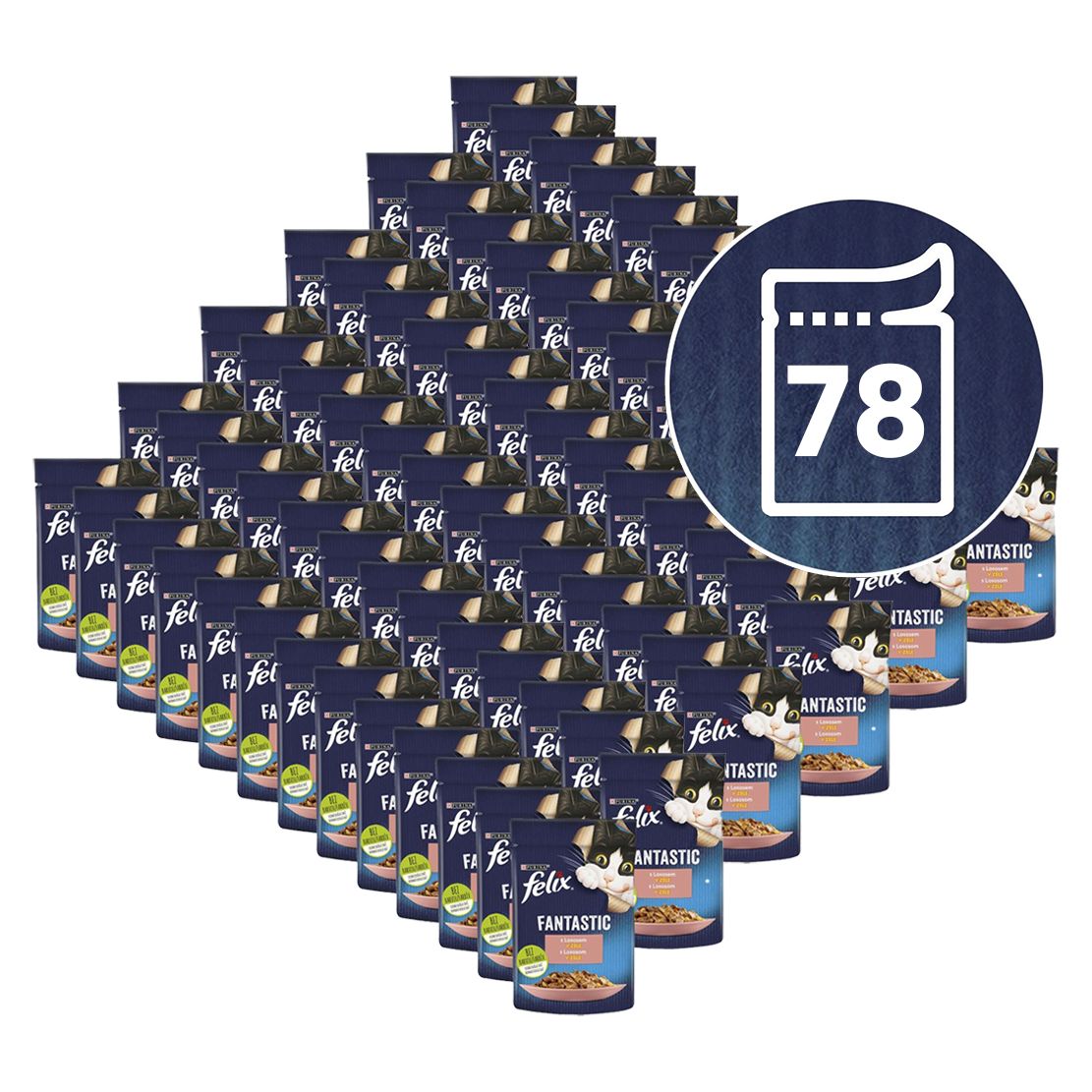 Felix Fantastic kapsička pre mačky losos v želé 78x85 g