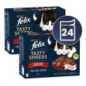 Kapsičky FELIX Tasty Shreds mix lahodný výber v šťave 24 x 80 g