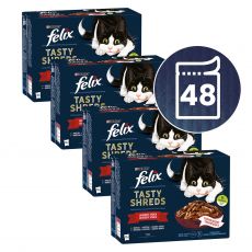 Kapsičky FELIX Tasty Shreds mix lahodný výber v šťave 48 x 80 g