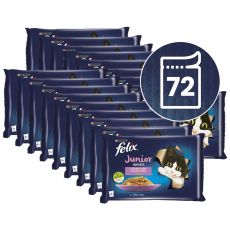 Kapsičky FELIX Junior Fantastic, lahodný výber v želé 72 x 85 g