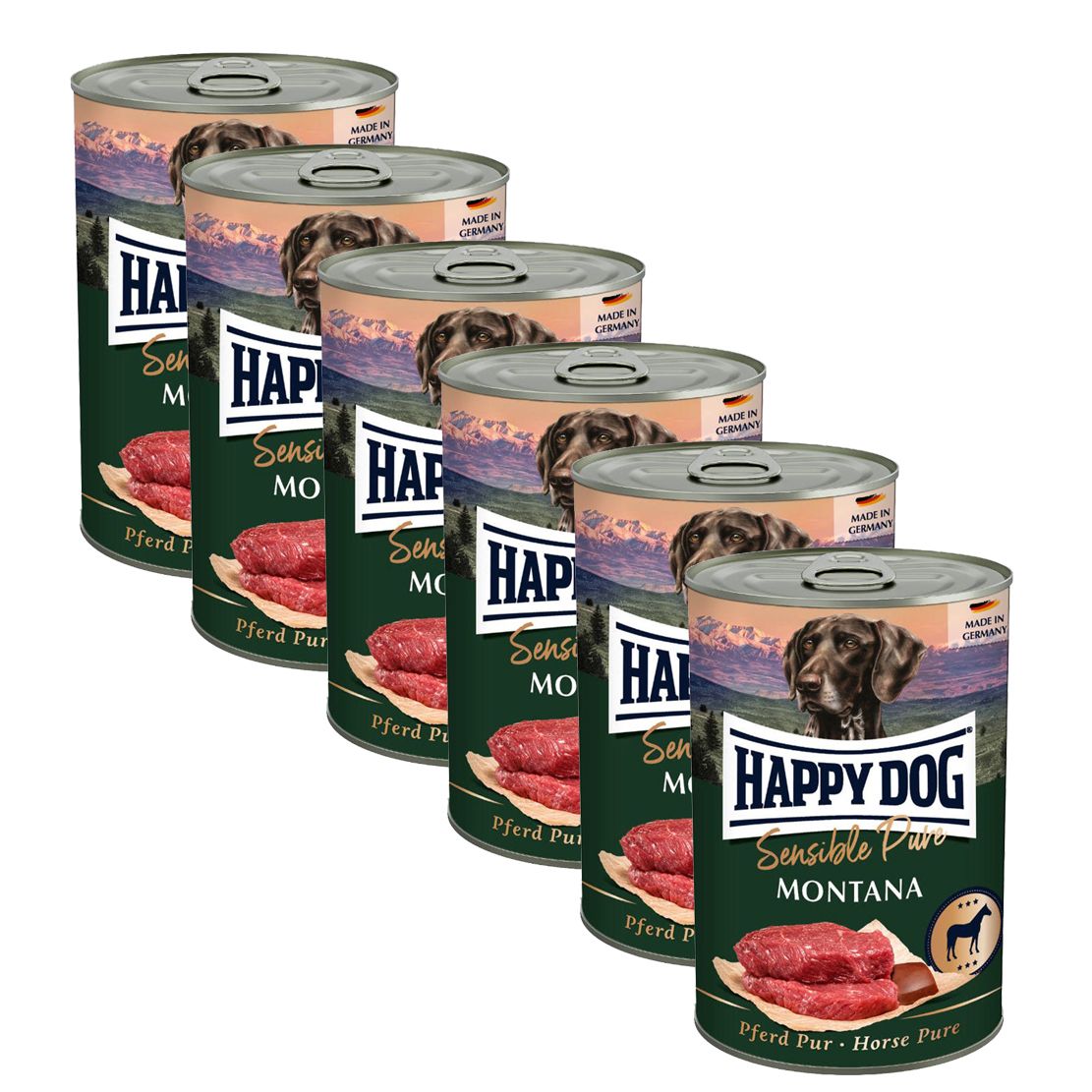 Happy Dog Pferd Pure Montana - 6 x 400 g / kôň