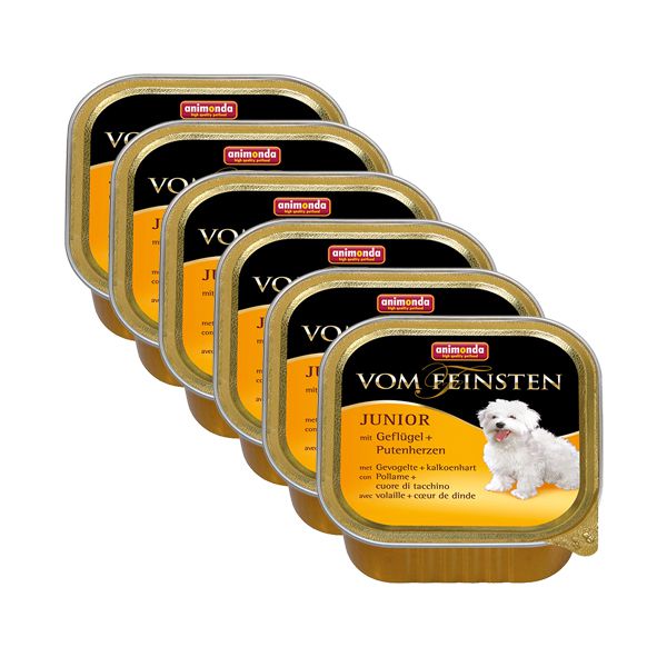 ANIMONDA Junior paštéta - kura a morčacie srdce, 6 x 150g