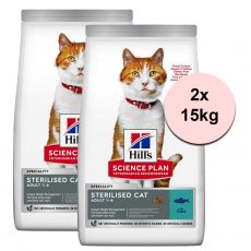 Hill's Science Plan Feline Young Adult Sterilised Cat Tuna 2 x 15 kg