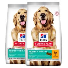 Hill's Science Plan Perfect Weight pre veľké dospelé psy s kuracím 2 x 12 kg