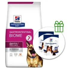 Hill's Prescription Diet Gastrointestinal Biome Starostlivosť o zaž&iacute;vanie pre psov 10 kg + 2x pamlsky ZADARMO