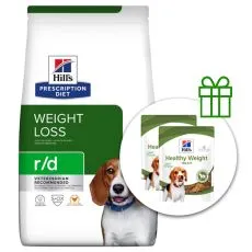 Hill's Prescription Diet r/d Regul&aacute;cia hmotnosti granule pre psov 10 kg + 2x pamlsky ZADARMO