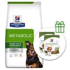 Hill's Prescription Diet Metabolic Regul&aacute;cia hmotnosti granule pre psov 12 kg + 2x pamlsky ZADARMO