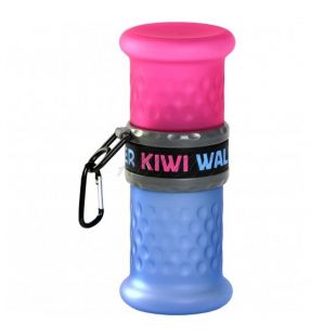 Cestovná fľaša 2v1 Kiwi Walker ružovo-modrá