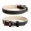 Kožen&yacute; obojok WAU DOG Soft 57-71 cm, 35 mm čierno-b&eacute;žov&yacute;