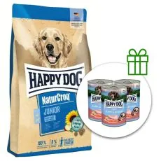 Happy Dog NaturCroq Junior 15 kg + 3 konzervy ZADARMO