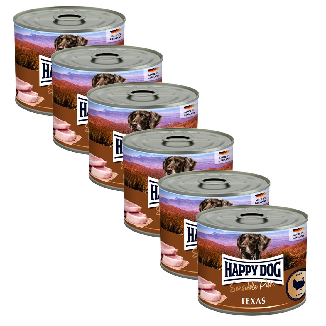 Happy Dog Sensible Pure Texas 6 x 200 g / morka