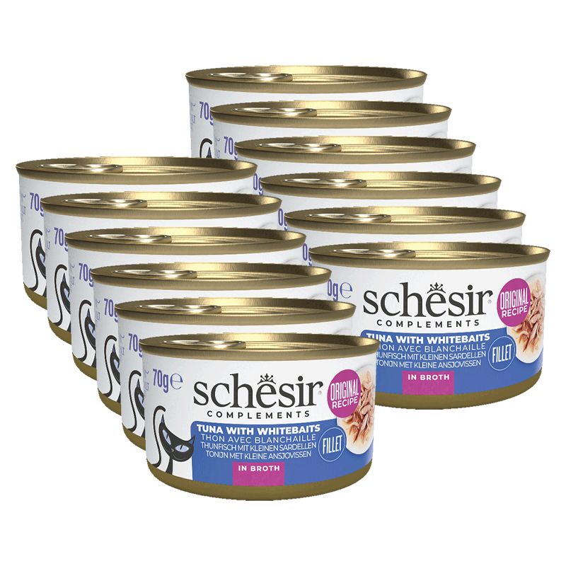 Schesir cat tuniak s ančovičkami vo vývare 12 x 70 g