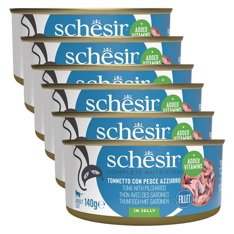 Schesir cat tuniak so sardinkami 6 x 140 g