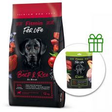 Fitmin dog For Life Beef & Rice 12 kg + Fitmin For Life Rings ZADARMO