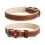 Kožen&yacute; obojok Soft pre psa 30 - 39 cm, 20 mm hnedo - b&eacute;žov&yacute;