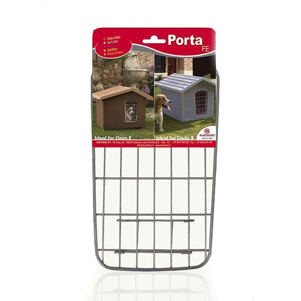 Dvierka porta 2 na búdu pre psa, kovové - 30,5 x 18,5 cm