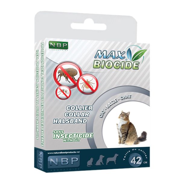 MAX BIOCIDE Antiparazitný obojok pre mačky - 42 cm