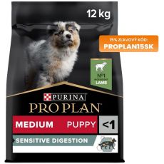 PRO PLAN Medium Puppy Sensitive Digestion granule pre šteňatá jahňacie 12 kg