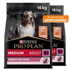 PRO PLAN Medium Adult Sensitive Skin granule pre psov losos 2x14 kg