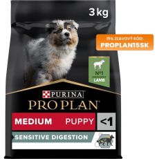 PRO PLAN Medium Puppy Sensitive Digestion granule pre šteňatá jahňacie 3 kg