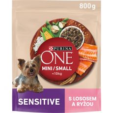 PURINA ONE MINI/SMALL Sensitive s lososom a ryžou 800 g
