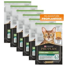 PRO PLAN Sterilised Maintenance kapsička pre mačky kura v šťave 6x85 g